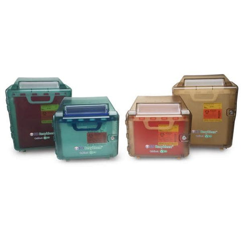 Becton-Dickinson -Recykleen Sharps Cabinet 2-3gal Brown 7-1/2x14-1/2x19" Plastic For Use with 2-3 gallon collector Non-Sterile Each 305097