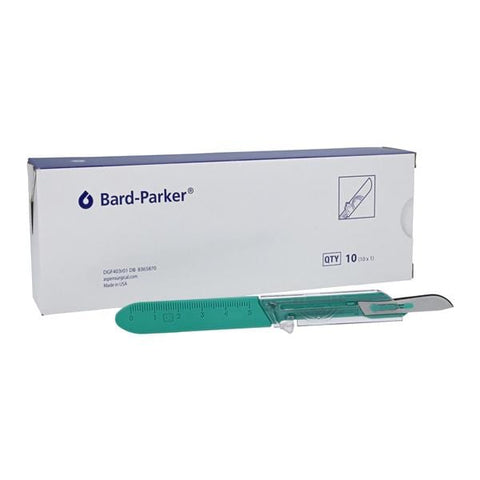 Bard Parker Bard-Parker Disp Safety Surgical Scalpel #10 Plastic/Stainless Steel Sterile - 372610