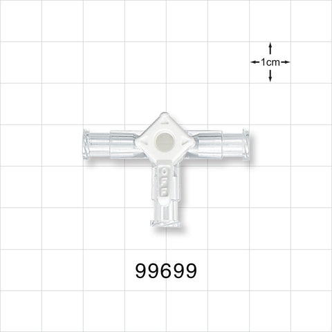 3-Way Stopcock, 3 Female Luer Locks - 200 psi - 99699