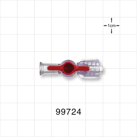 1-Way Stopcock, Female Luer Lock, Male Luer with Spin Lock - 29 psi - 99724