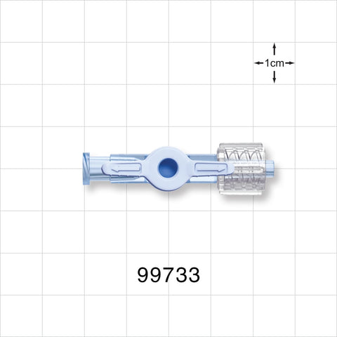 1-Way Stopcock, Female Luer Lock, Swivel Male Luer Lock - 500 psi - 99733