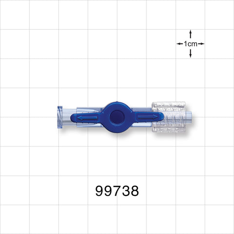 1-Way Stopcock, Female Luer Lock, Swivel Male Luer Lock - 1050 psi - 99738