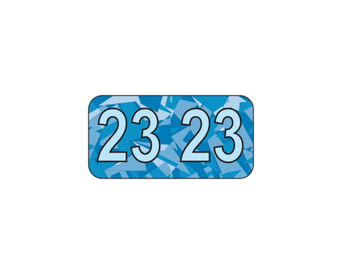 Colwell Compatible Color Code Label Year "23", 1-1/2" x 3/4", Blue, Mylar, 500 Per Roll | HOLB-23