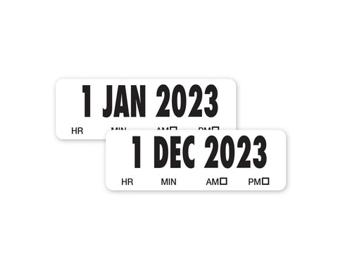 2023 Spee-D-Date™ Label January-December, White, 50 per Roll, 365 Rolls per Set | SDDWH23000050