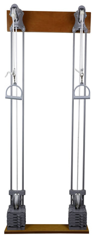 Chest Weight Pulley System - Single handle (mid) - two towers - 10 x 2.2 lb weights