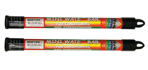 CanDo Mini WaTE Bar, Yellow, 1.5 lbs., Pair