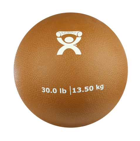 CanDo, Soft and Pliable Medicine Ball, 9" Diameter, Gold, 30 lbs.