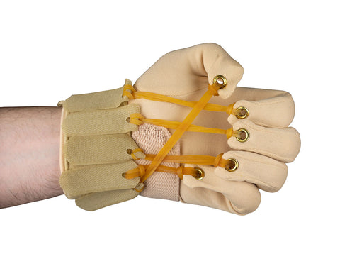 CanDo Deluxe with Thumb Finger Flexion Glove, L/XL Left - FE-10-4005L