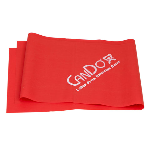 CanDo Latex Free Exercise Band - 4' length - Red - light