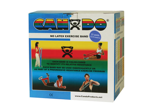 CanDo Latex Free Exercise Band - 25 yard roll - Blue - heavy