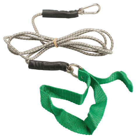 CanDo exercise bungee cord with attachments, 7', Green - medium