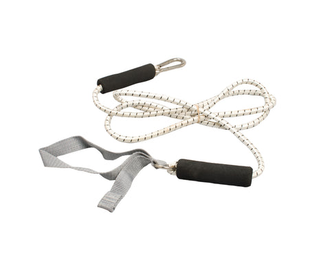 CanDo exercise bungee cord with attachments, 4', Silver - xx-heavy