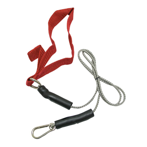 CanDo exercise bungee cord with attachments, 4', Red - light