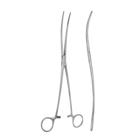 Miltex Forcep Dressing Bozeman Vantage 10-1/2" Serrated Double Curve Stainless Steel Each - Integra Miltex - V97-622