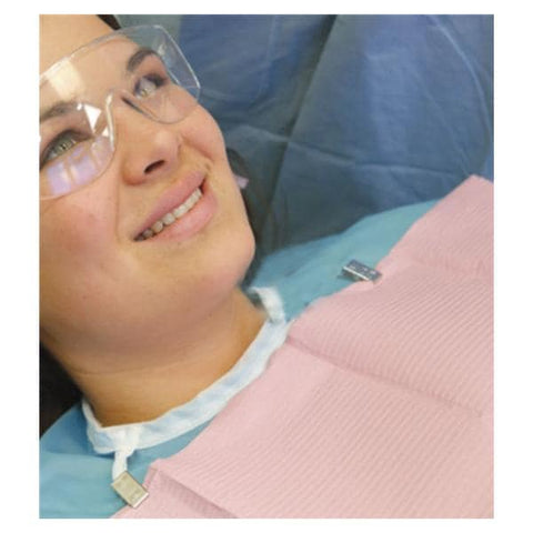 Crosstex International Apron Patient Plastic Unisex Blue 27 in x 44 in Adult Each - NP4BL