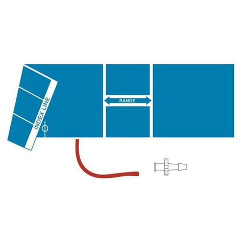 W A Baum Co Inc Cuff & Inflation Bag BP Calibrated V-Lok F/ Dtscp Mntr 25-35 Adlt Arm Blu Eachch - 1880SSLLNL