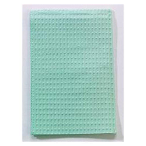 Tidi Products LLC Bib Towel TIDI Ultimate Waffle 13 in x 18 in Green 3 Ply Tissue / Poly 500/Ca - 917402