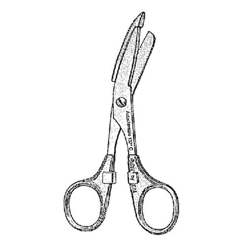 Miltex Scissors Nurse & Bandage 5-1/2" Angled Stainless Steel/Fluoride Coated Each - Integra Miltex - 5-702