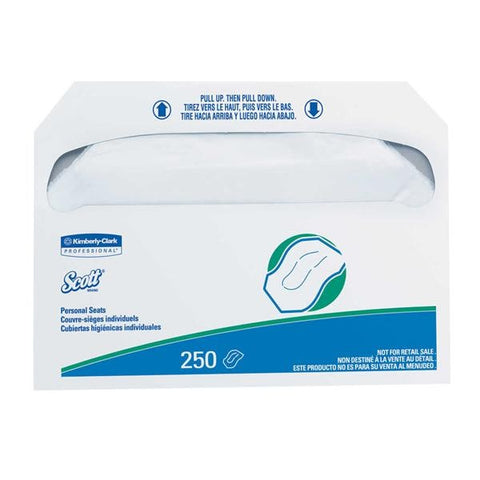 Kimberly Clark Professional Cover Toilet Seat Scott Personal Seats White 250/Pk, 20 PK/CA - 39000