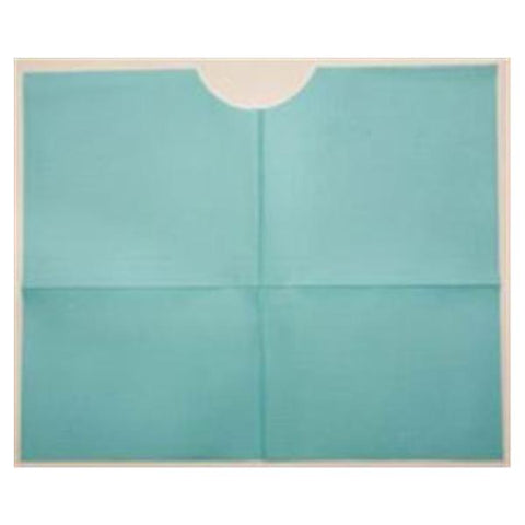 Tidi Products LLC Bib Ultimate Contour Neck 13 in x 18 in Blue 3 Ply Tissue / Poly 500/Ca - CONP-B