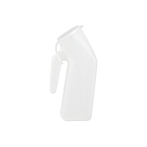 Medegen Medical Products, LLC Urinal Patient 1qt Translucent Heavy-Duty Plastic Male With Handle Each, 50 Each/CA - H140D-01
