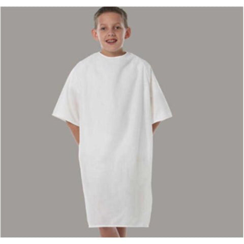 Fashion Seal Gown Patient Polyester Knit X-Large Unisex White Child Each - 5673-XL