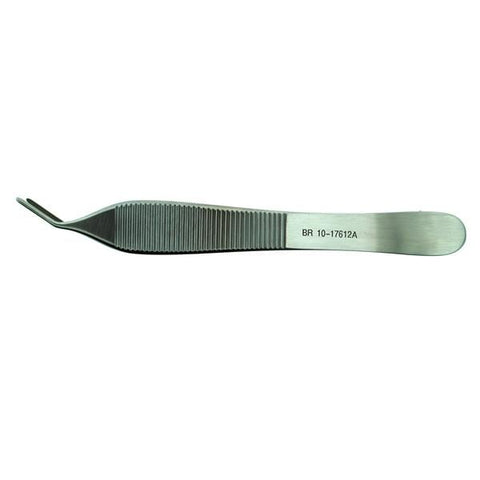 Hermann Medizentechnik Forcep Micro Adson 4-3/4" Serrated Stainless Steel Each - BR10-17612A