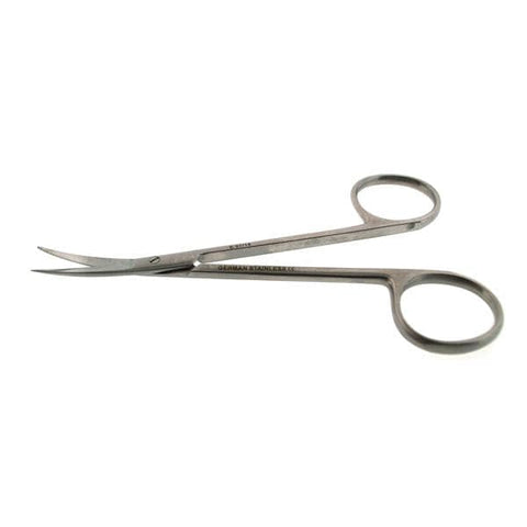 Hermann Medizentechnik Scissors Iris 4-1/2" Sharp/Sharp Smooth Curved Stainless Steel Each - BR08-34111