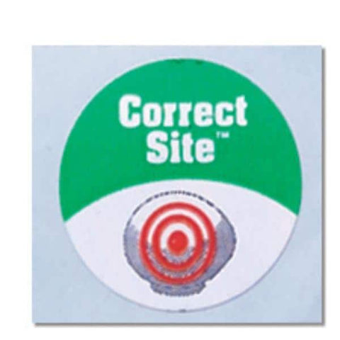 Sandel Medical Industries Sticker Surgical site marking Correct Site 1" Green/White Small Sterile 100/Ca - 3176