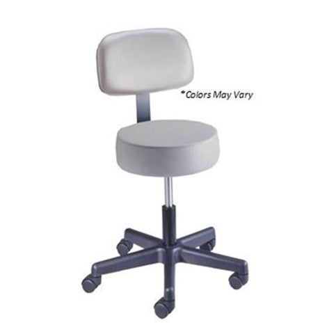 Brewer Company Stool Exam Value Plus Black Casters Adjustable Backrest 5 Leg Each - 22400B-US393