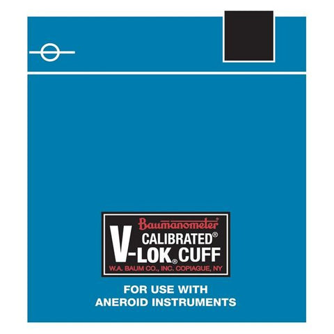 W A Baum Co Inc Cuff BP Baumomanometer Calibrated V-Lok F/ Anrd 25-35 Adlt Arm Std DkBrn Eachch - 1870AC