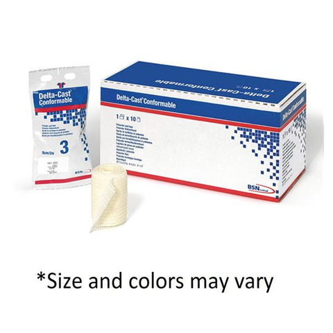 BSN Medical, Inc Tape Delta-Cast Poly 3"x4yd Roll 3-5 Minute Set Time LF Mixed Colors 10Rl/Bx - 6646