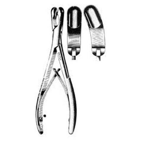 Miltex Rongeur Luer 7" Curved 8mm Bite Stainless Steel Each - Integra Miltex - 26-192