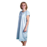 Core Products Gown Patient Embossed Cotton / Poly 2X Large Unisex Blue Full Open Back Adult Each - PRO-953-2XL