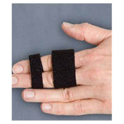 Patterson Med(Sammons Preston) Wrap Protective Buddy Strap 3pp 1-Piece Finger Nylon/Lycra/Foam Black 100/Pk - 553216