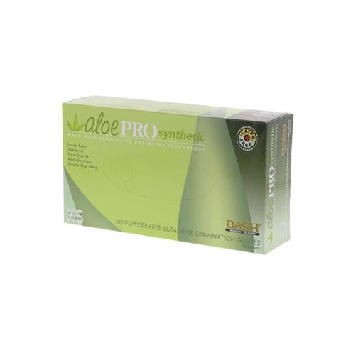 Dash Medical Gloves Inc Gloves Exam AloePRO Powder-Free Synthetic Latex-Free 9.8 in X-Small Green 100/Bx - APS100XS