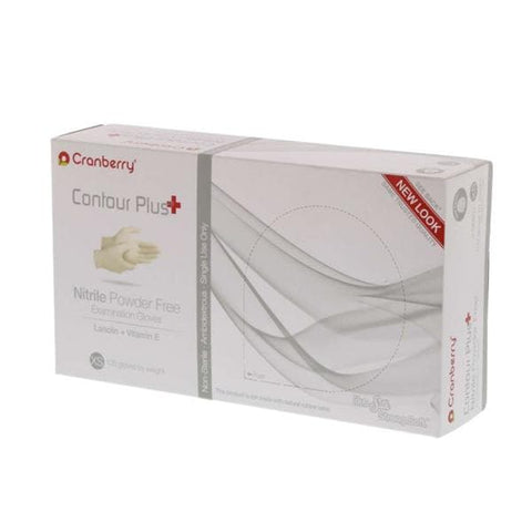 Pro2 Solutions, Inc Gloves Exam Contour Plus PF Nitrile Latex-Free 9.5 in XS Pro White 100/Bx, 10 BX/CA - CR3225