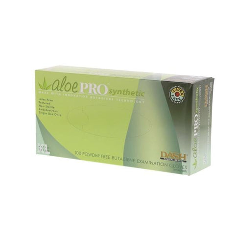 Dash Medical Gloves Inc Gloves Exam AloePRO Powder-Free Synthetic Latex-Free 9.8 in X-Large Green 100/Bx - APS100XL