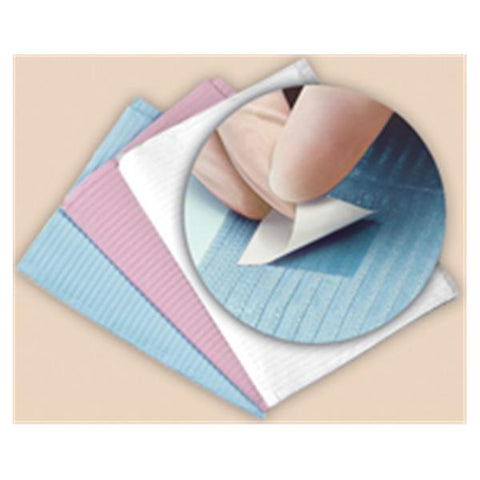 Crosstex International Towel Patient Sani-Tab Chain-Free 13 in x 19 in White 2 Ply Tissue / Poly 400/Bx, 1 BX/CA - WEXWHT