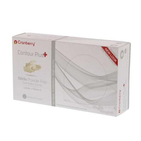 Pro2 Solutions, Inc Gloves Exam Contour Plus PF Nitrile Latex-Free 9.5 in Lg Pro White 100/Bx, 10 BX/CA - CR3228
