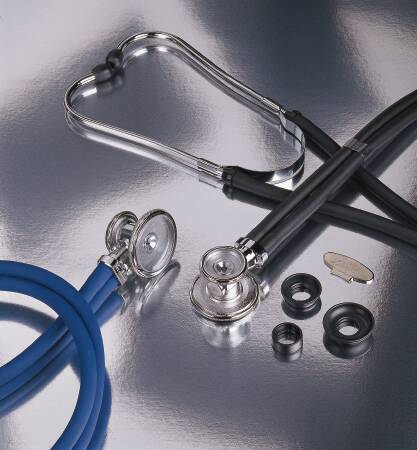 ADC American Diagnostic Corp Adscope Sprague Stethoscope Red 2-Tube 22 Inch Tube Double Sided Chestpiece