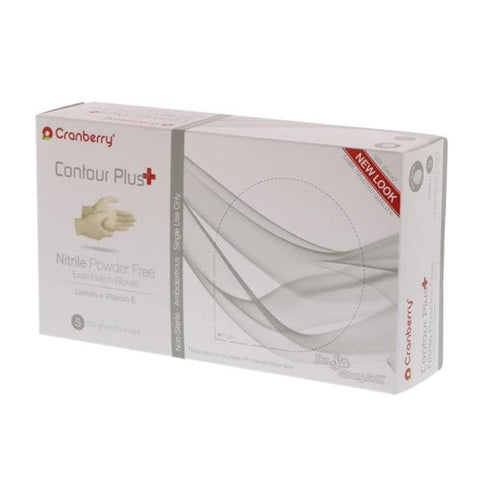 Pro2 Solutions, Inc Gloves Exam Contour Plus PF Nitrile Latex-Free 9.5 in Sm Pro White 100/Bx, 10 BX/CA - CR3226