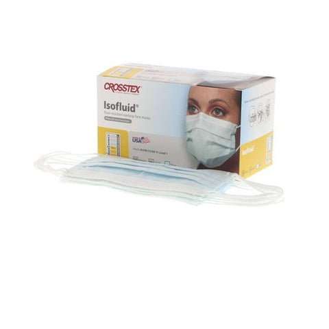 Crosstex International Mask Isofluid ASTM Level 1 Blue 50/Bx, 40 BX/CA - GCIBL