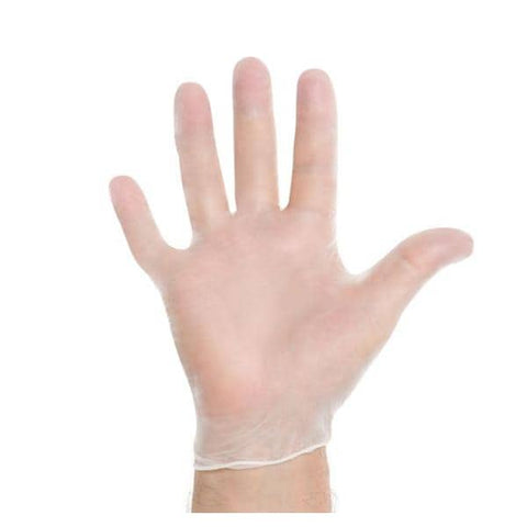 O & M Halyard Gloves Exam Safeskin Powder-Free Vinyl Latex-Free 9.5 in Small Clear 100/Bx, 10 BX/CA - 55031