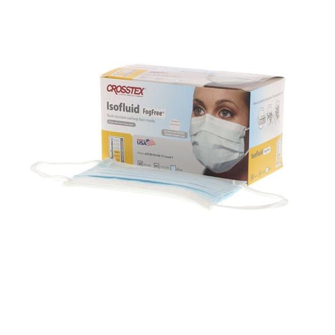 Crosstex International Mask Isofluid Fog-Free Anti-Fog ASTM Level 1 Blue 40/Bx, 40 BX/CA - GCICXB