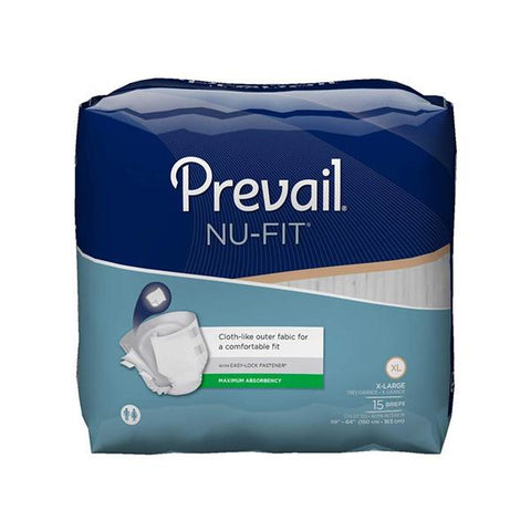 First Quality Products Brief Nu-Fit Adult Unisex XL 59-64" Extra Beige 4x15/Ca - NU-014/1