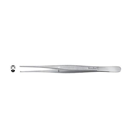 Miltex Forcep Tissue Semken Meister-Hand 5" Straight 1x2 Teeth Stainless Steel Each - Integra Miltex - MH6-106