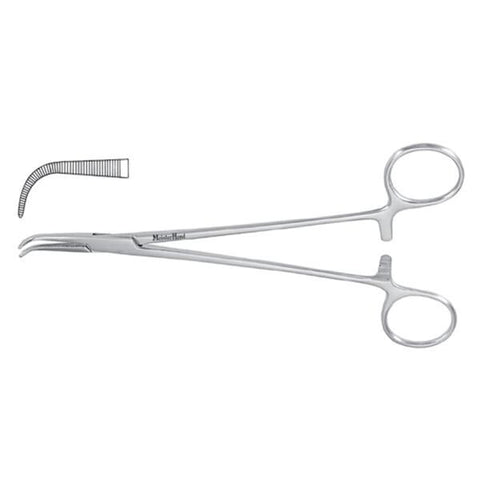 Miltex Forcep Hemostatic Gemini Mixter Meister-Hand 7" Serrated Curved SS Each - Integra Miltex - MH7-256