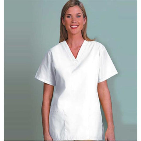 Fashion Seal Shirt Scrub Fashion Poplin Womens X-Small White Each - 7343-XS