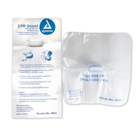Dynarex Corporation Face Shield CPR Barrier Infant/Child/Adult Clear 100/Ca - 4921